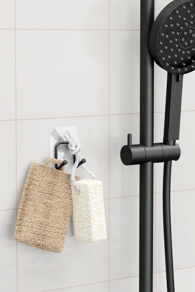 Selbstklebender Doppelhaken-Kleiderbügel