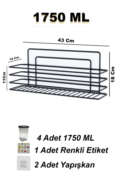 Yapışkanlı 1750 Ml Saklama Kabı