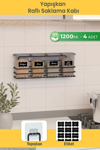 Haftender 1200 Ml Vorratsbehälter