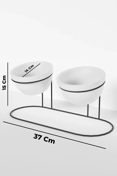 2 li Kedi Köpek Mama Ve Su Kabı