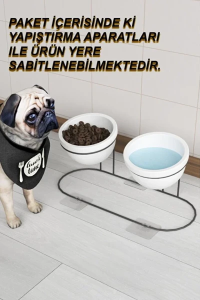 2 li Kedi Köpek Mama Ve Su Kabı