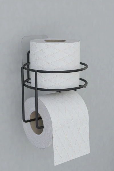 Yapışkanlı Yuvarlak Yedekli Tuvalet Kağıtlığı