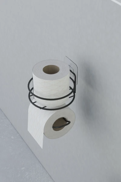 حامل ورق تواليت دائري ذاتي اللصق مع مخزون