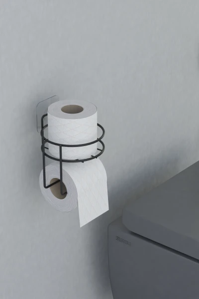 حامل ورق تواليت دائري ذاتي اللصق مع مخزون