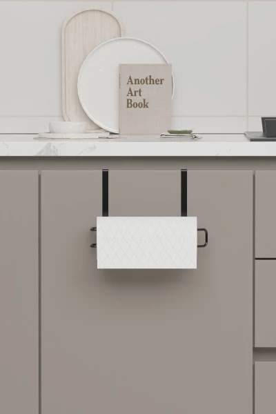 حامل مناشف ورقية لباب الخزانة