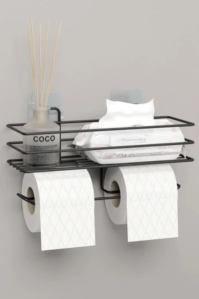 Yapışkanlı Çiftli Tuvalet Kağıtlığı