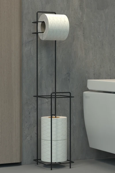 Kare Ayaklı Yedekli Tuvalet Kağıtlığı