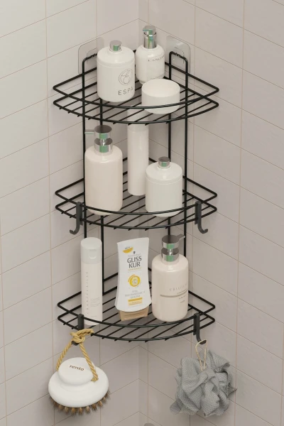 3 Katlı Banyo Köşelik