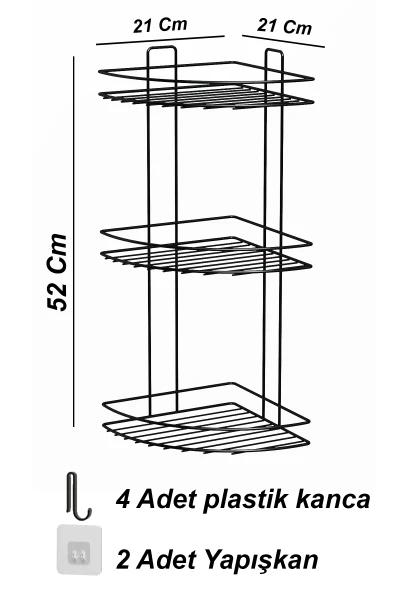 3 Katlı Banyo Köşelik