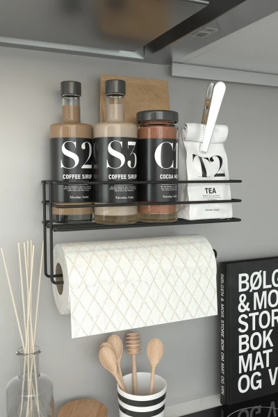 Black wire utensil and caddy organizer