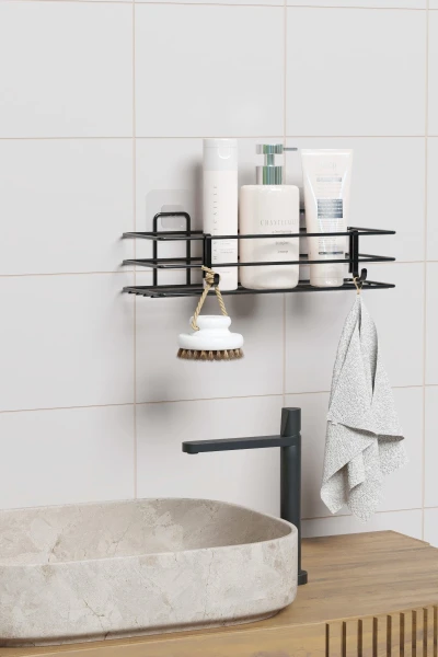 Клейкая полка для ванной одноярусная