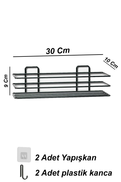 Yapışkanlı Tek Katlı Banyo Rafı