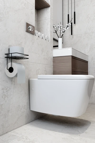 Yapışkanlı  Yedekli Kare Tuvalet Kağıtlığı