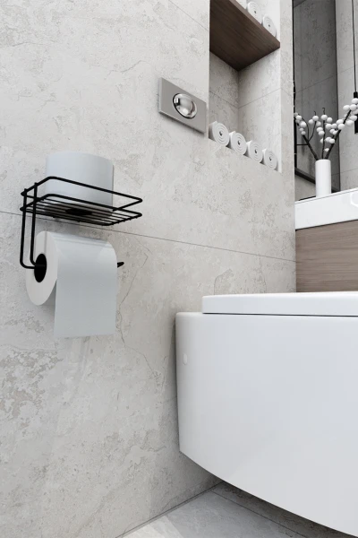 Yapışkanlı  Yedekli Kare Tuvalet Kağıtlığı