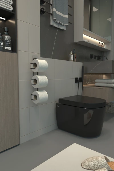 Klebe-WC-Papierhalter mit 3 Ebenen