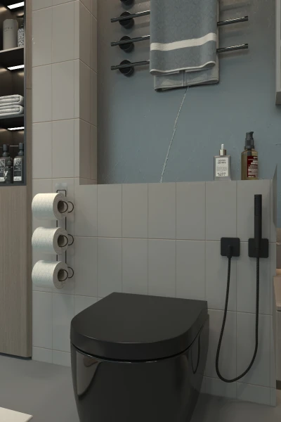 Klebe-WC-Papierhalter mit 3 Ebenen