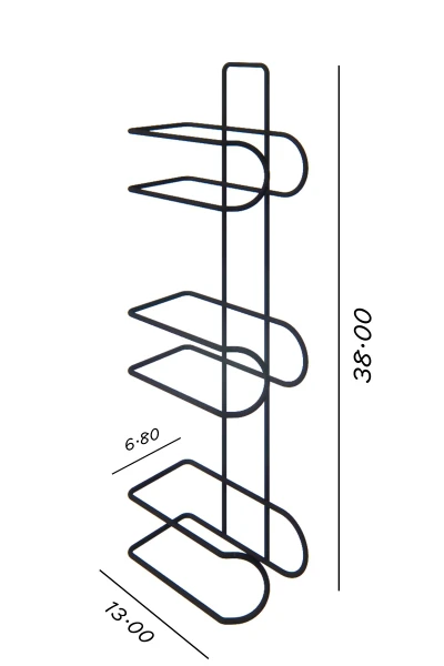 Klebe-WC-Papierhalter mit 3 Ebenen