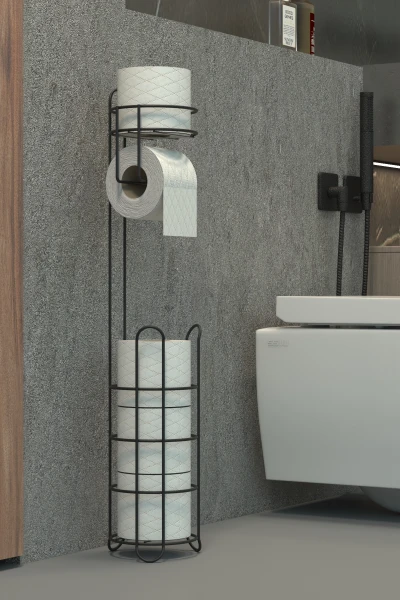 Sepetli Yuvarlak Tuvalet Kağıtlığı