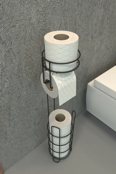 Portarrollos de Papel Higiénico Redondo con Cesta