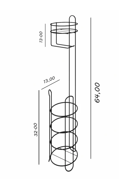 Portarrollos de Papel Higiénico Redondo con Cesta