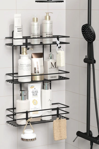 Klebbares 3-stöckiges Badezimmerregal