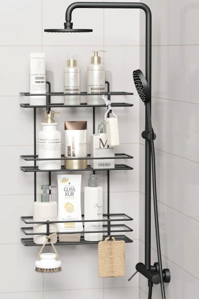 Klebbares 3-stöckiges Badezimmerregal