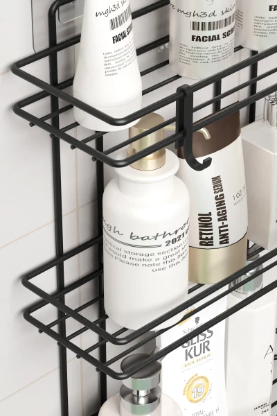 Klebbares 3-stöckiges Badezimmerregal