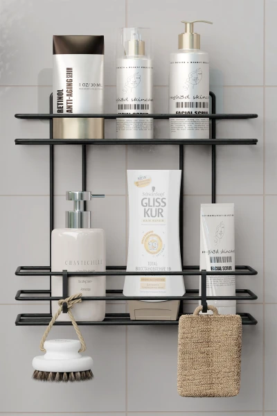 Self-Adhesive 2-Tier Bathroom Shelf