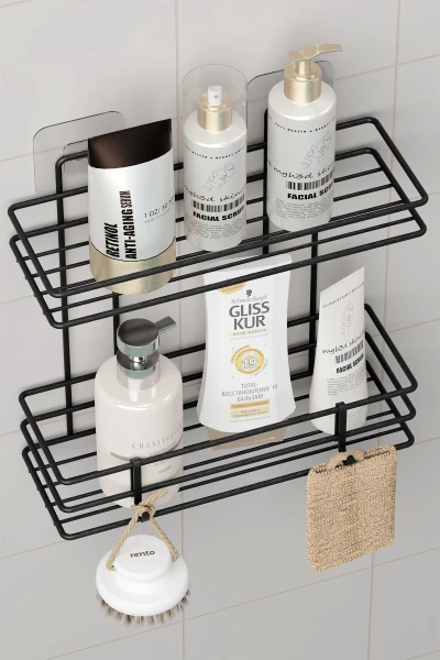 Self-Adhesive 2-Tier Bathroom Shelf